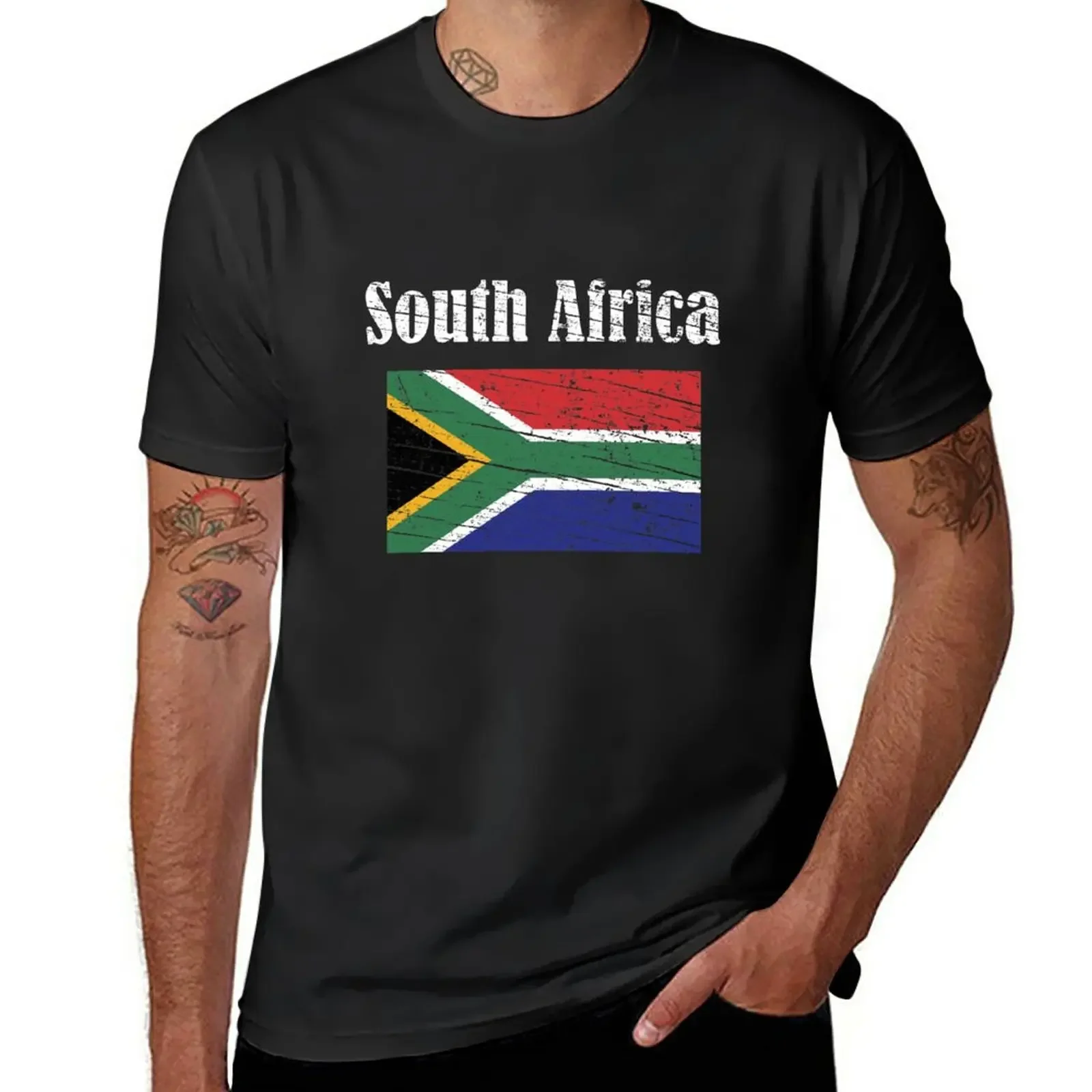 

South Africa RSA South African Flag Vintage Graphic - South Africa Lovers Tourists Souvenir Cool National Gift T-Shirt