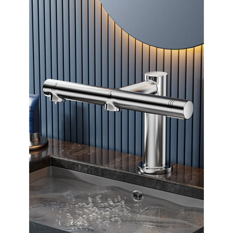 Washing table Automatic induction faucet Soap dispenser Hand dryer Three-in-one hotel integrated hand dryer
