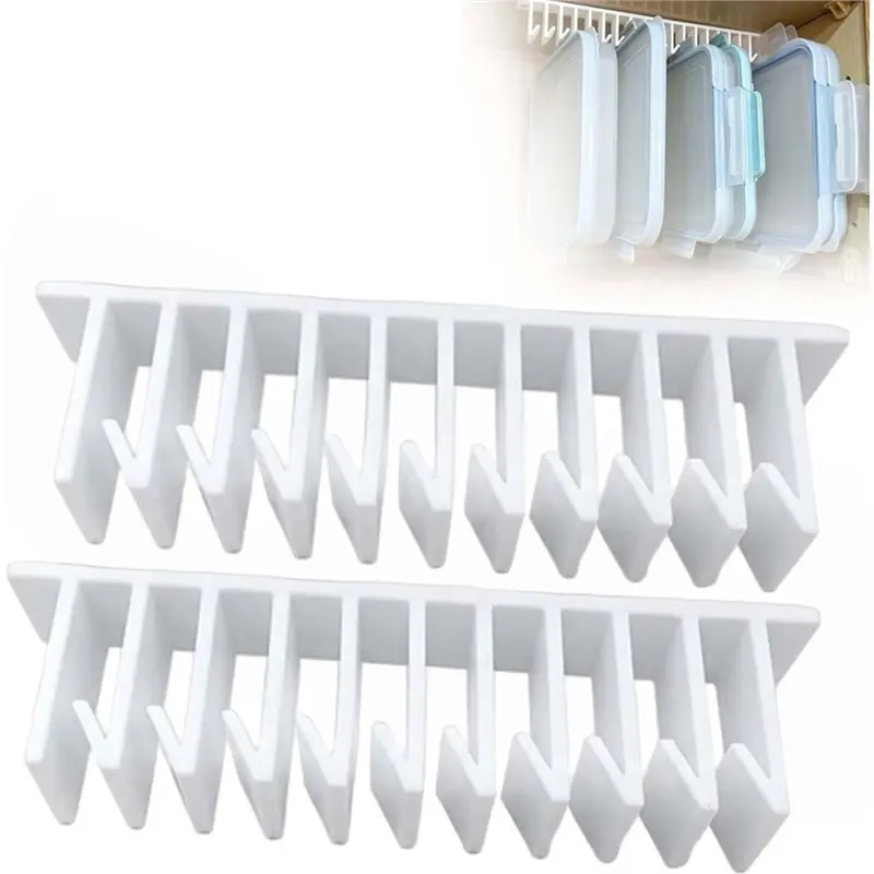 Food-Container Lids Organizer, 10-Slot Lidloft Hanging Lid Storage In Cabinet, Keeps Upright