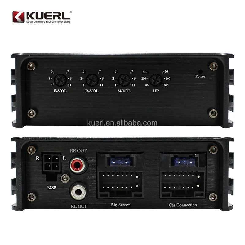 Class AB  6-Way Car Audio Plug and Play DSP Amplifier RMS Power 60W*6CH@4OHM for Android Big Screen Non-destructive Upgrade