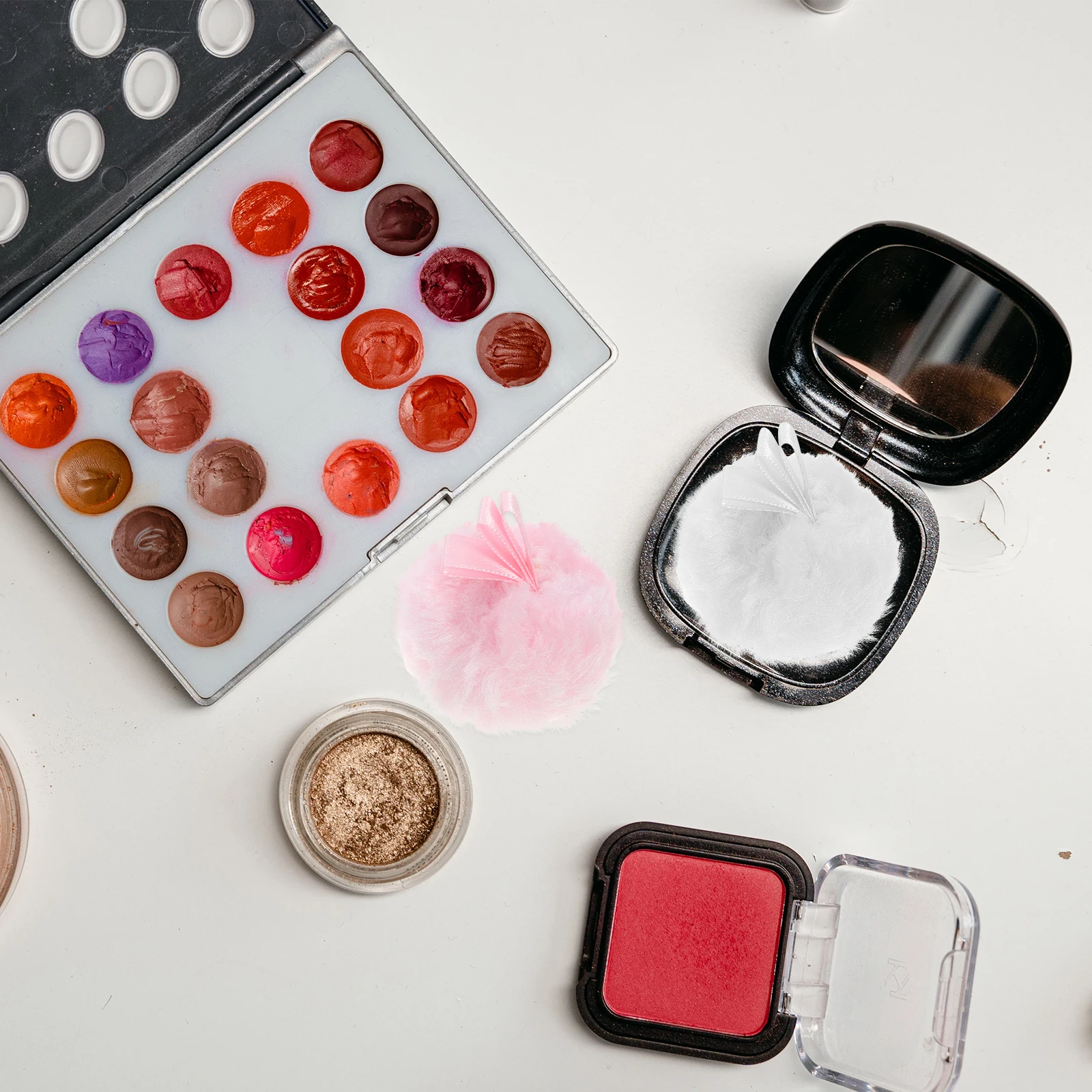 4 قطع من وسادة إزالة المكياج الفاخرة ذات الملمس الناعم، تخزين مدمج سهل للسفر المنزلي، روتين التجميل اليومي #3