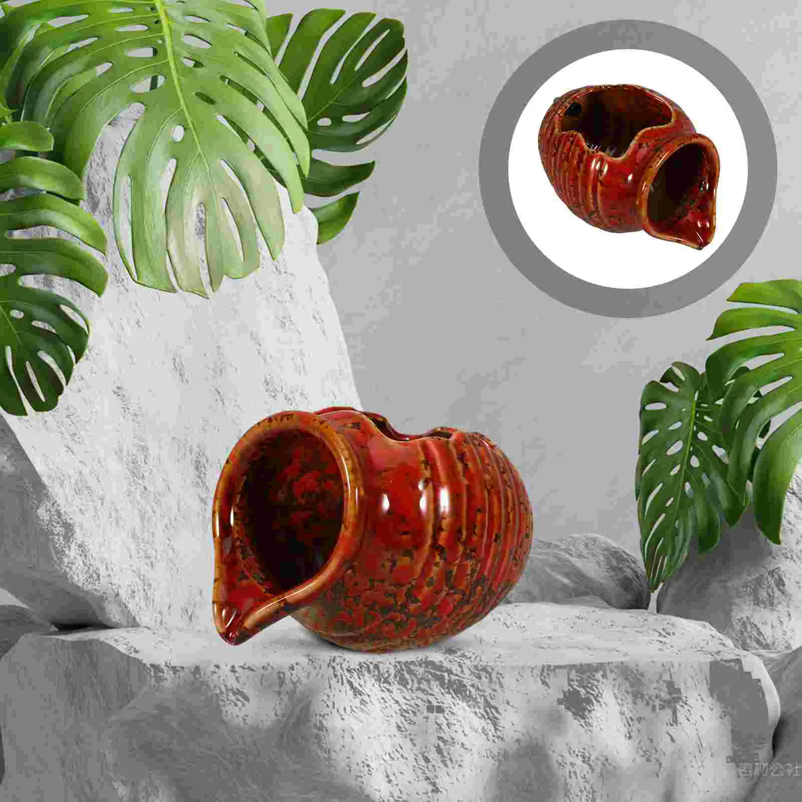 

Circulating Water Clay Pot Landscape Jar Aquarium Pump Fountain Decor Decorative Garden Waterfall Ceramics for Outdoor