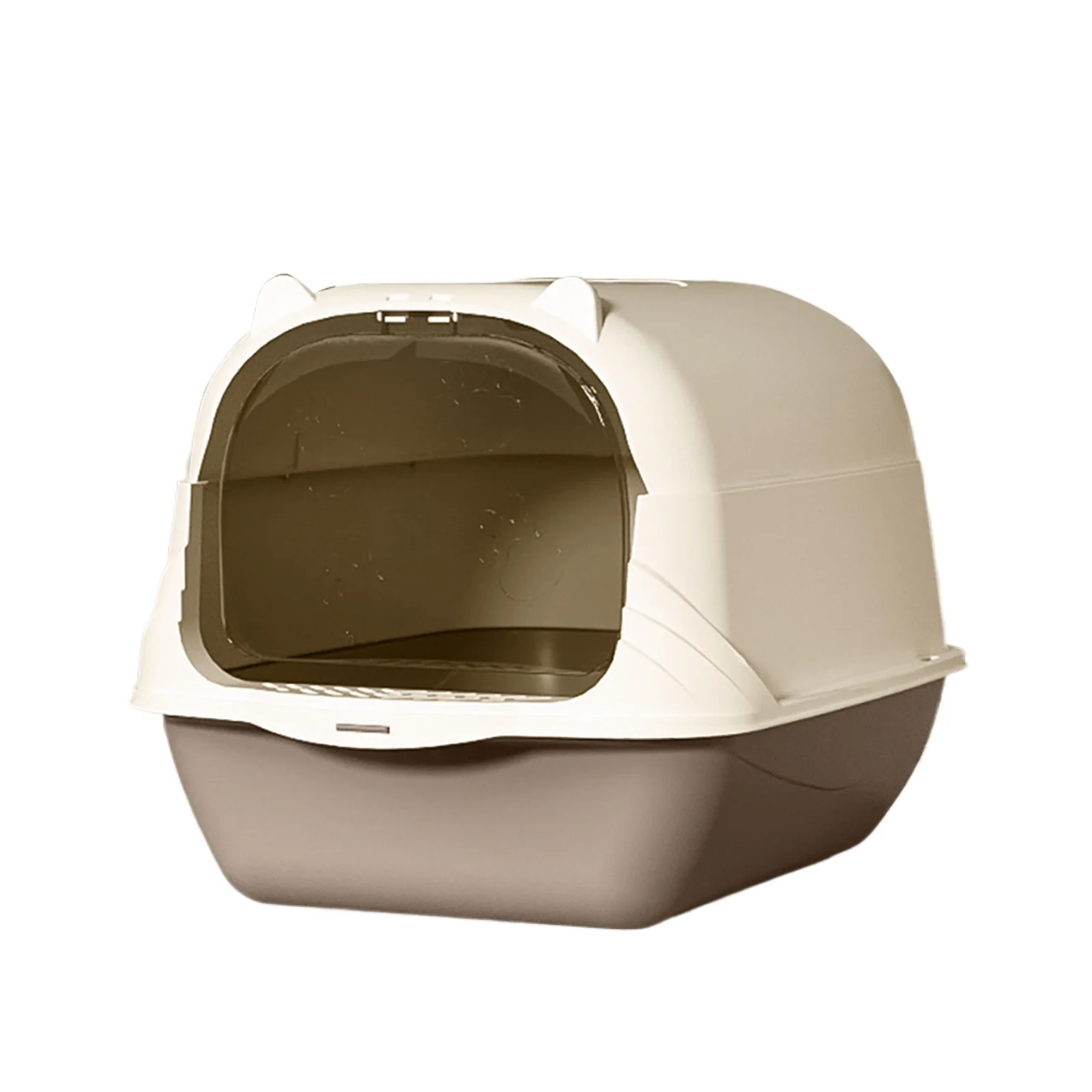 Portable handheld cat litter box with large capacity, perfect for travel and pet fostering
