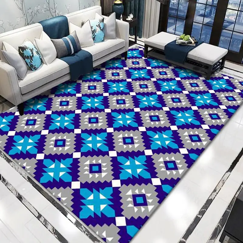 

Nordic Gorgeous Geometric Carpets For Living Room Sofa Kids Play Floor Mat Bedroom Bedside Area Rug Non-slip Mat Home Decoration