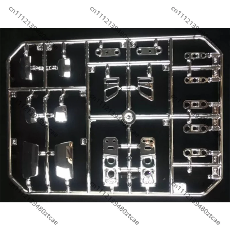 Electroplated Lamp Cup & Reflective Rear‑View Mirror Lens, N‑Plate Spare‑Part, RC Truck Cab Shell Accessory, Hobby Part