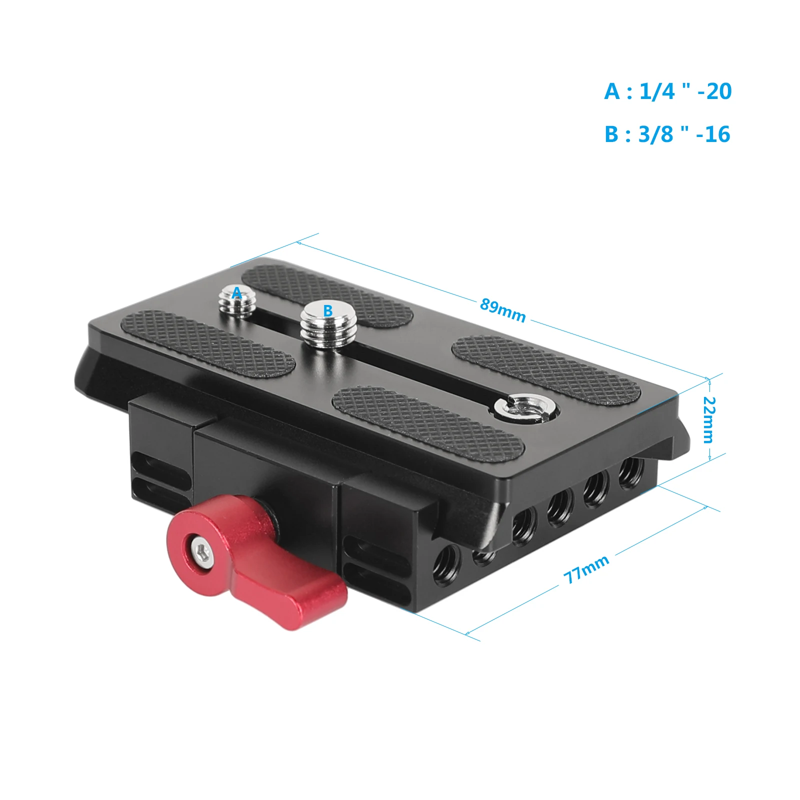 CAMVATE Quick Release Plate Clamp Camera Baseplate For Camera Cage Manfrotto 577/ 501/ 504/ 701 Tripod, Rail, Stabilizer