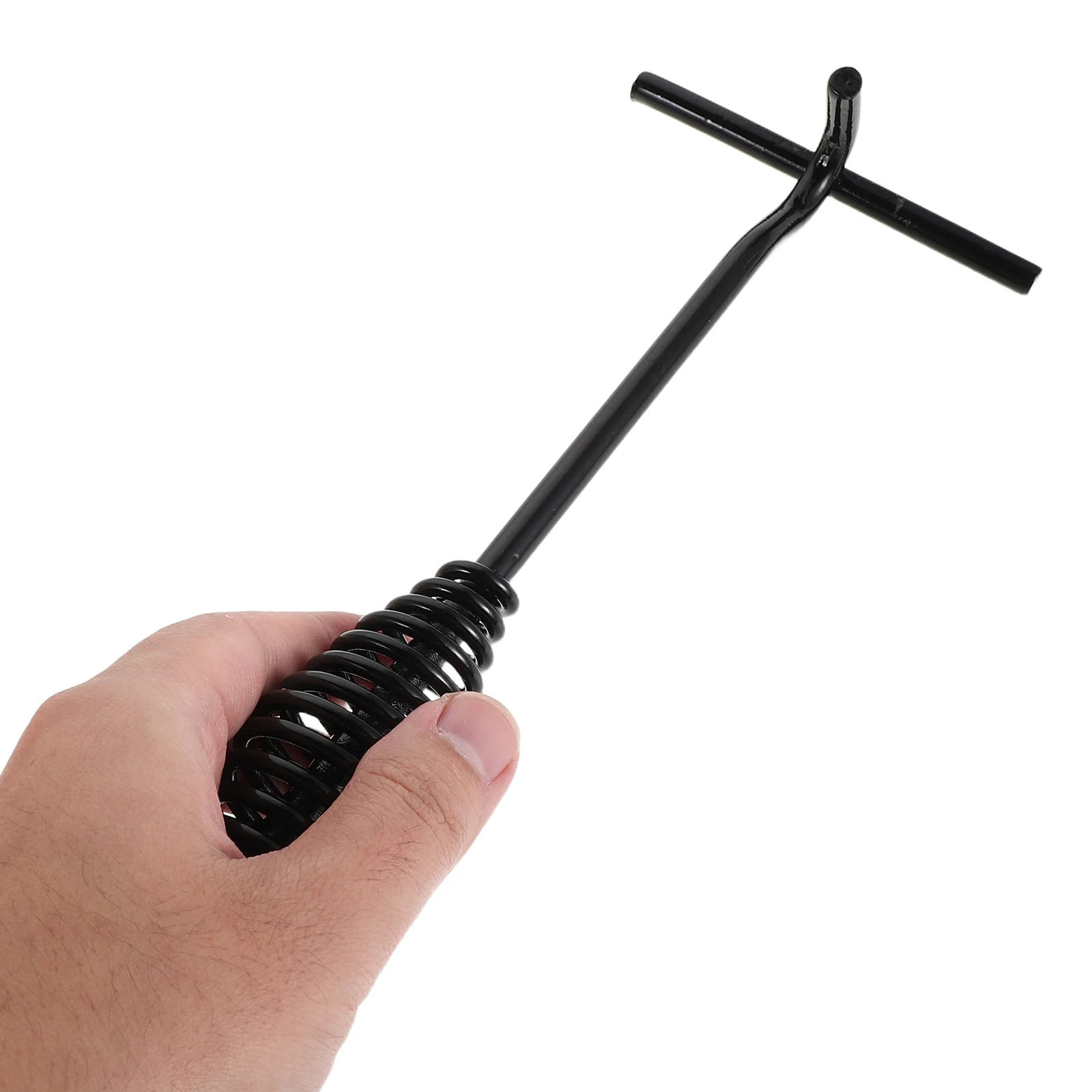 Levantador de tampa de ferro fundido de 25cm com aperto espiral ergonômico gancho universal para tampa de panela para forno holandês cozinha ao ar livre equipamento de acampamento