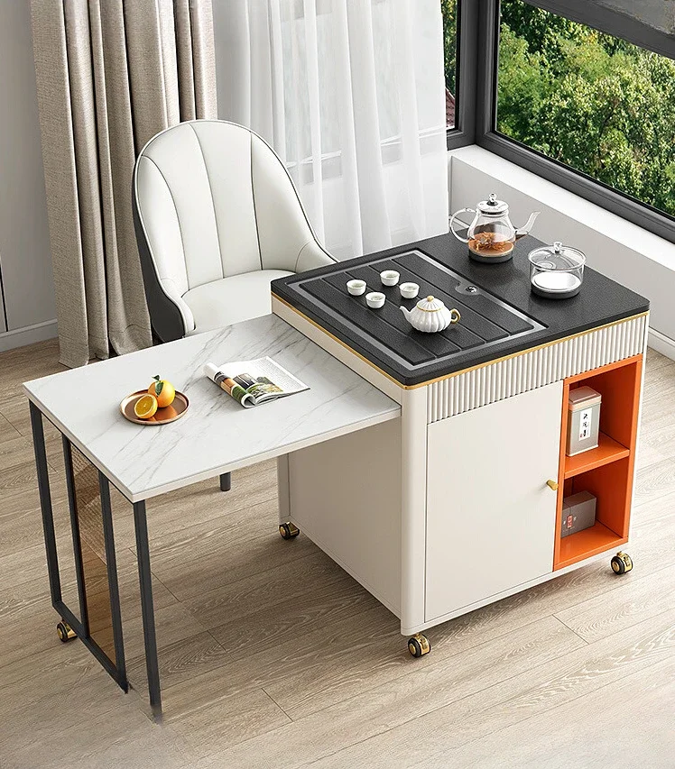 

Телескопический чайный столик, кременный камень, многофункциональный умный журнальный столик с кипящей водой, гостиная, чайный столик на балконе