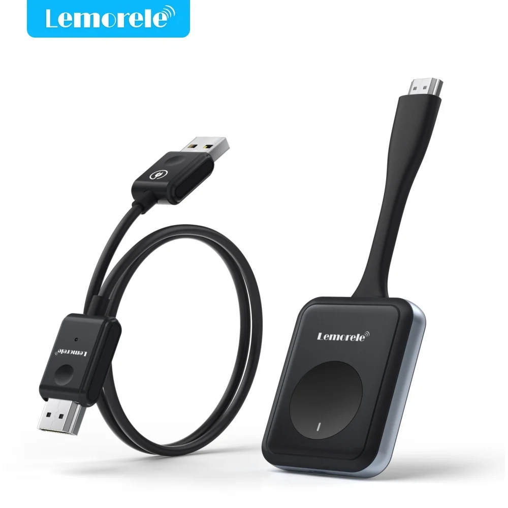 Lemorele 50m USB-C/HDMI Wireless Video Transmitter and Receiver 1080P Video Transceiver for PC TV Camera Monitor Projector,for Office Meetings/Home Theater