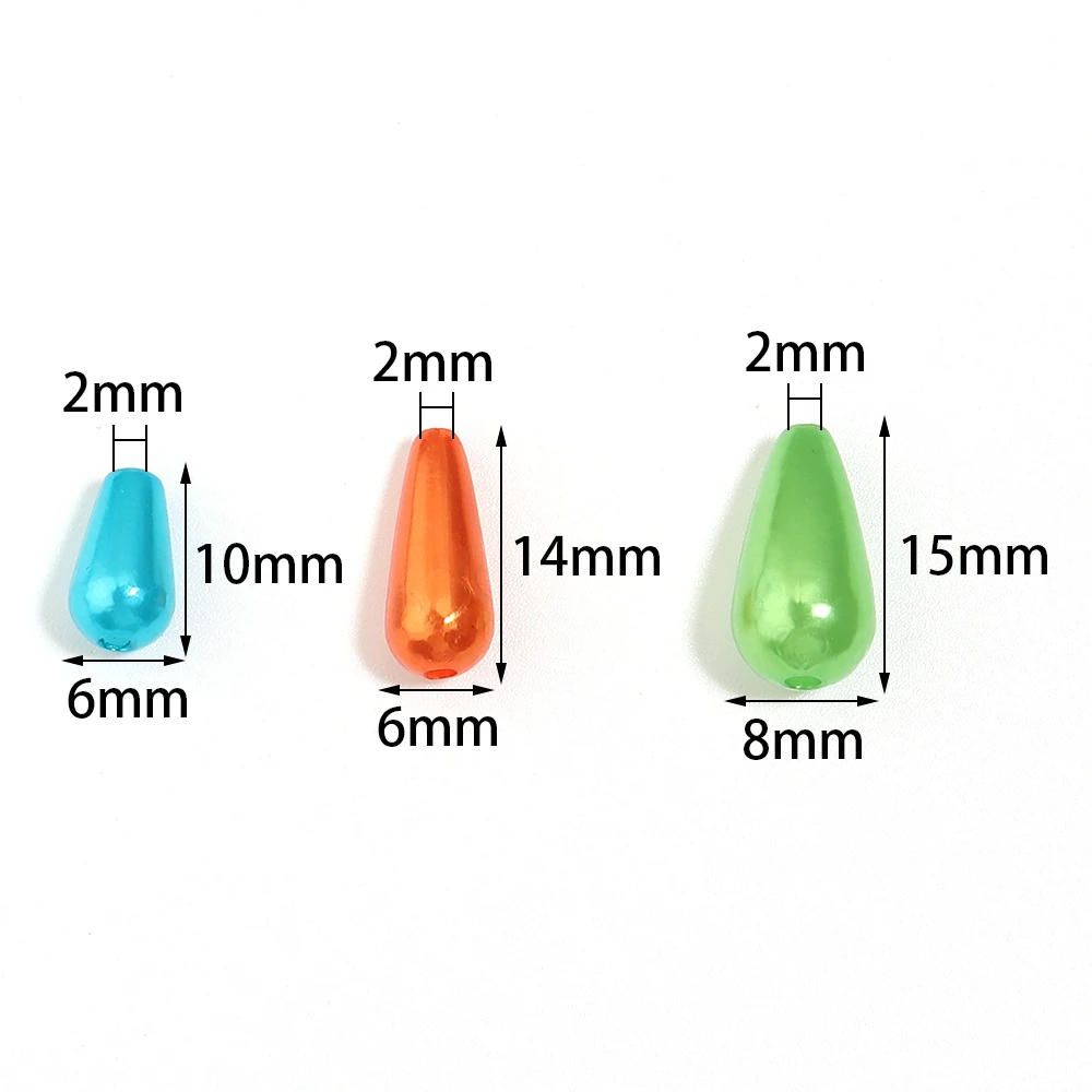 30-500pcs Imitation Teardrop Pearl Beads Charms Pendant for DIY Jewelry Making Accessories Handmade Earring Bracelet Necklace