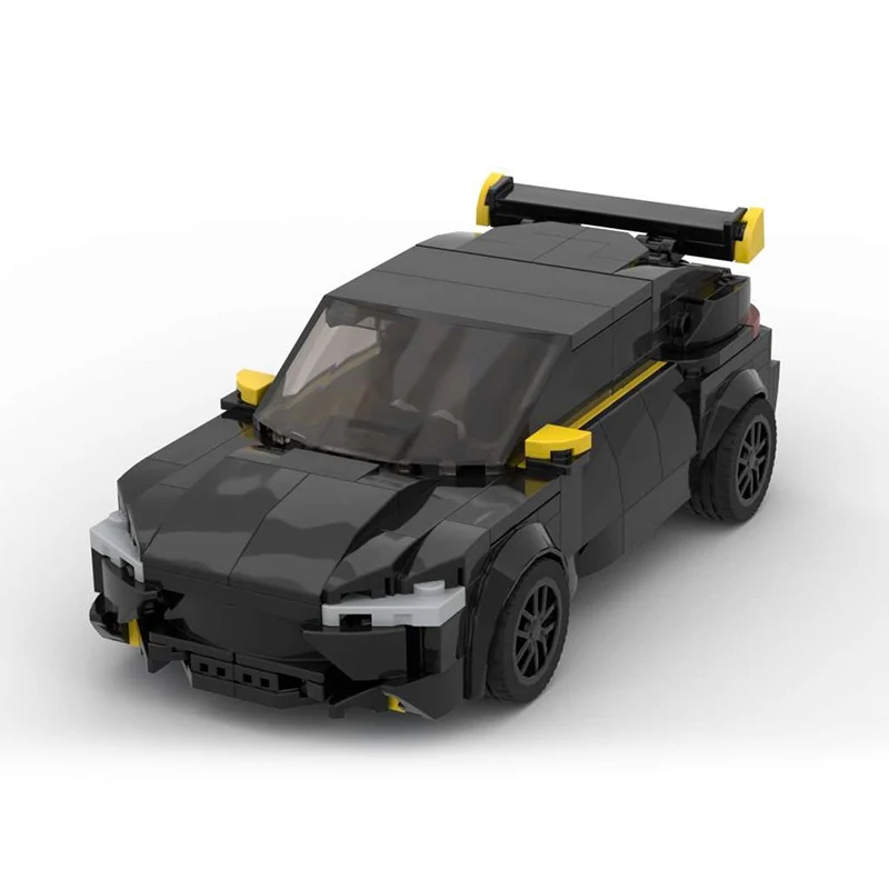 Speed Racing Car Model MOC Building Bricks Black Compact SUV Modular Technology Children Holiday Gifts Assemble Toys Suit