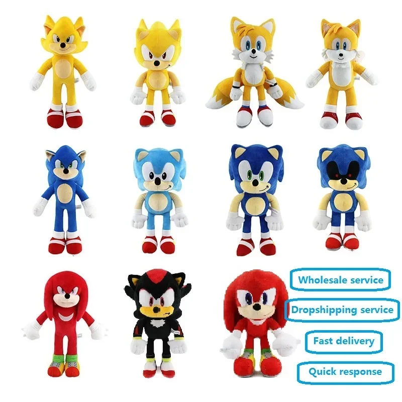 20-30cm Sonic peluches toy cartoon hedgehog Amy Rose knuckle tail soft stuffed doll child birthday Sonic peluches toys