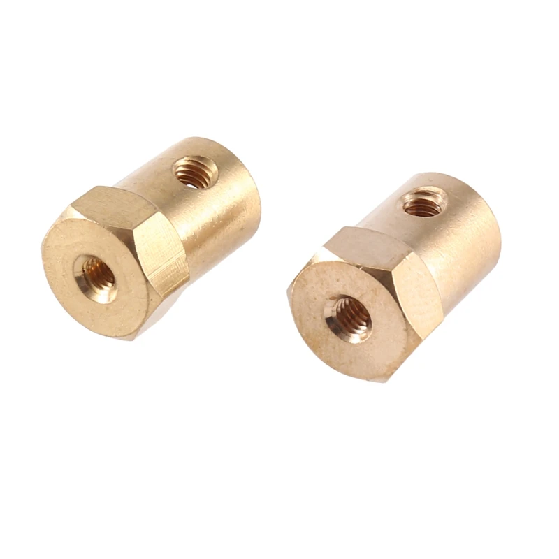 AEE8-10Pcs Hexagonal Coupling DIY Intelligent Trolley Wheel Tire Connector DC Deceleration Motor For Model Robot