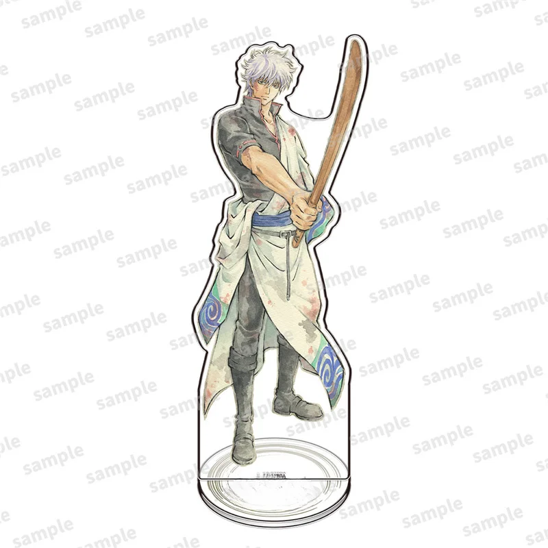 Gintama Namja Town Plate Desk Decor Sakata Gintoki Stand Hijikata Toushirou Collection Ornament Acrylic Doll Furnishing Articles