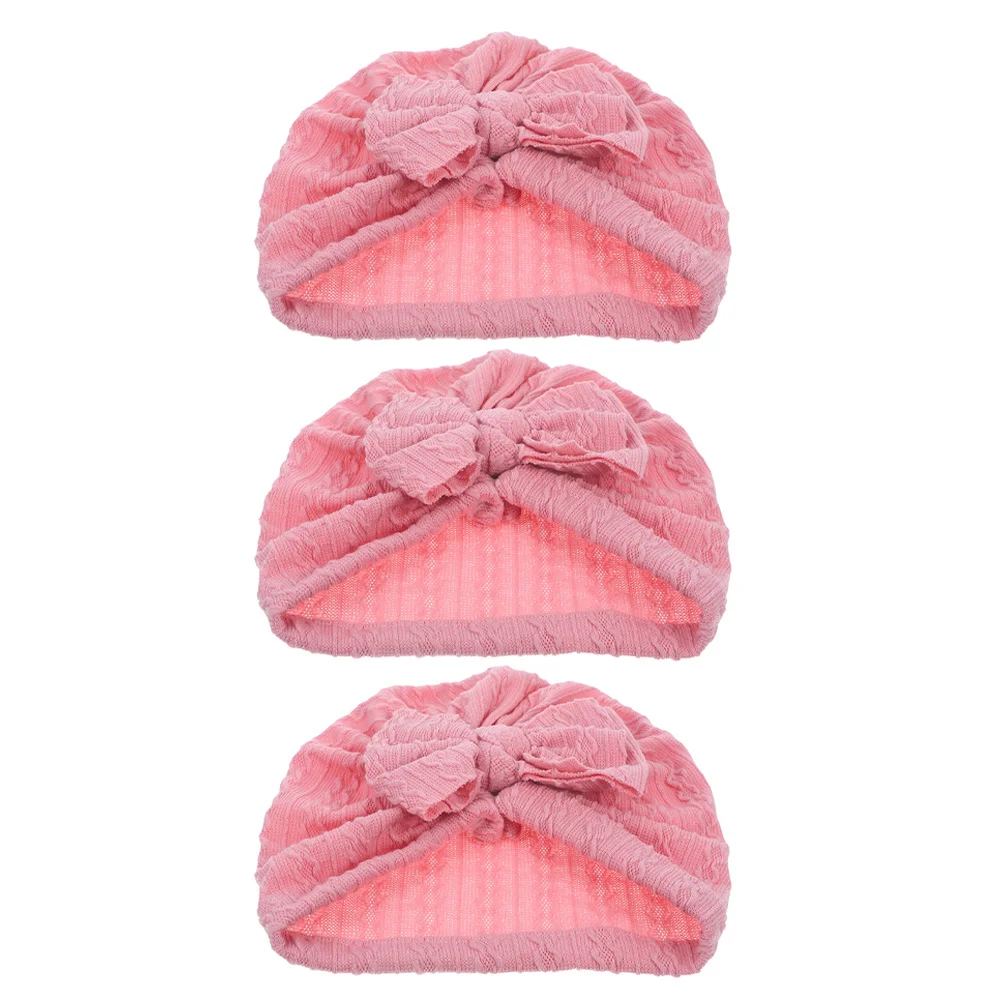 

3pcs Butterfly Jacquard Baby Hat Soft Comfortable Newborn Toddler Winter Cap For Everyday Wear Baby Beanie Newborn Girl Hats