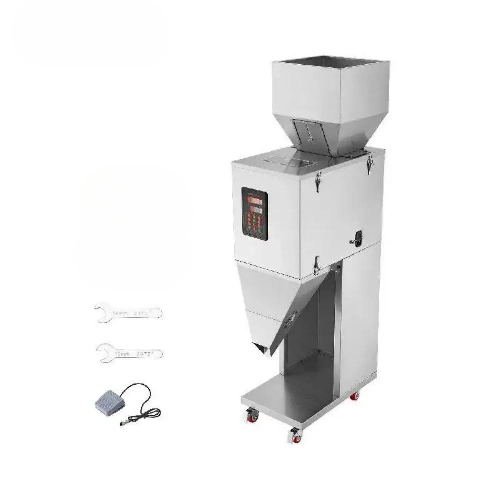 

VEVOR 20-3000g/20-5000g Particle Filling Machine with Foot Pedal Automatic Powder Weighing Filler for Beans Seeds Tea Packing