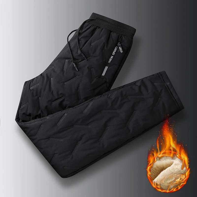 Pantalones de Cachemira de terciopelo grueso para hombre, Pantalón deportivo informal resistente al viento y al desgaste para montañismo, novedad de 2024