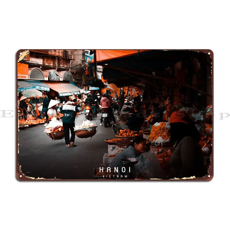 Hanoi Metal Plaque Party Cinema Create Club Bar Printed Tin Sign Poster