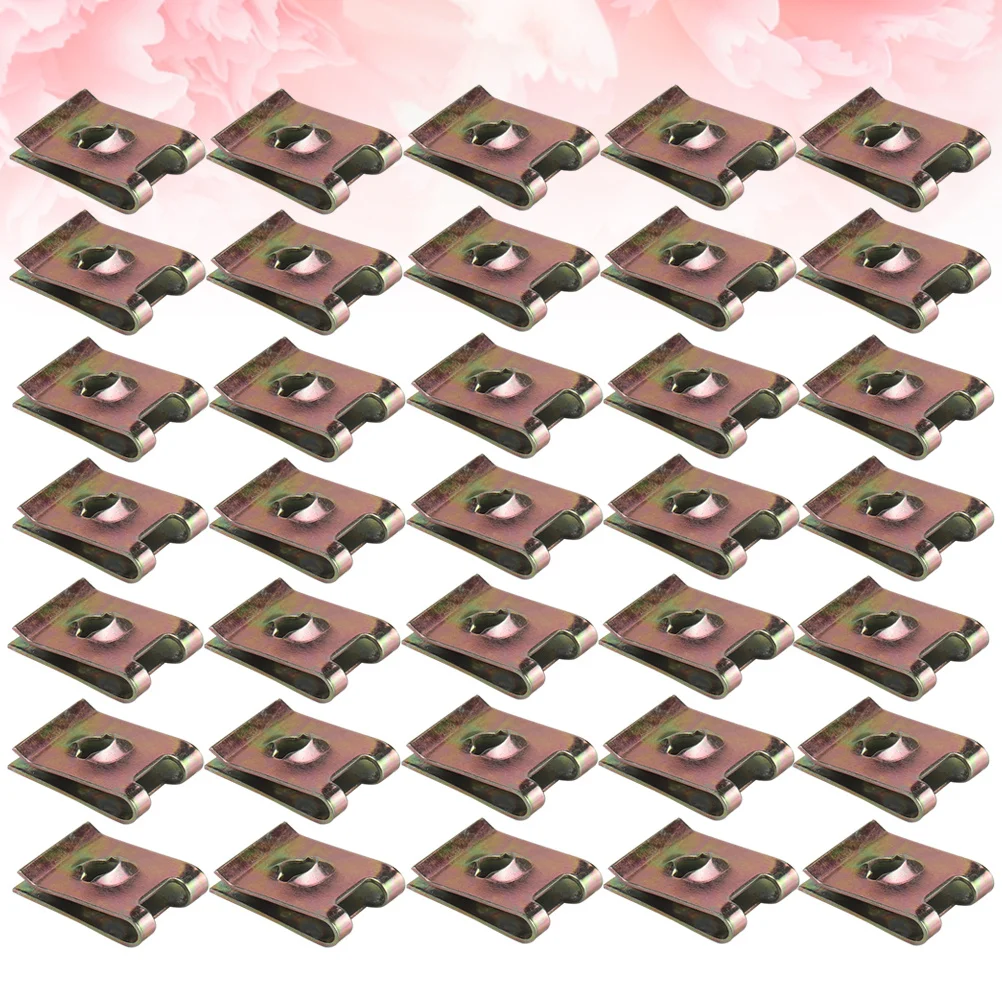 

50Pcs U Nut Fastener High Strength Manganese Steel Spire U Clip for Motorcycle Panel Fixing Wire Harness Installation