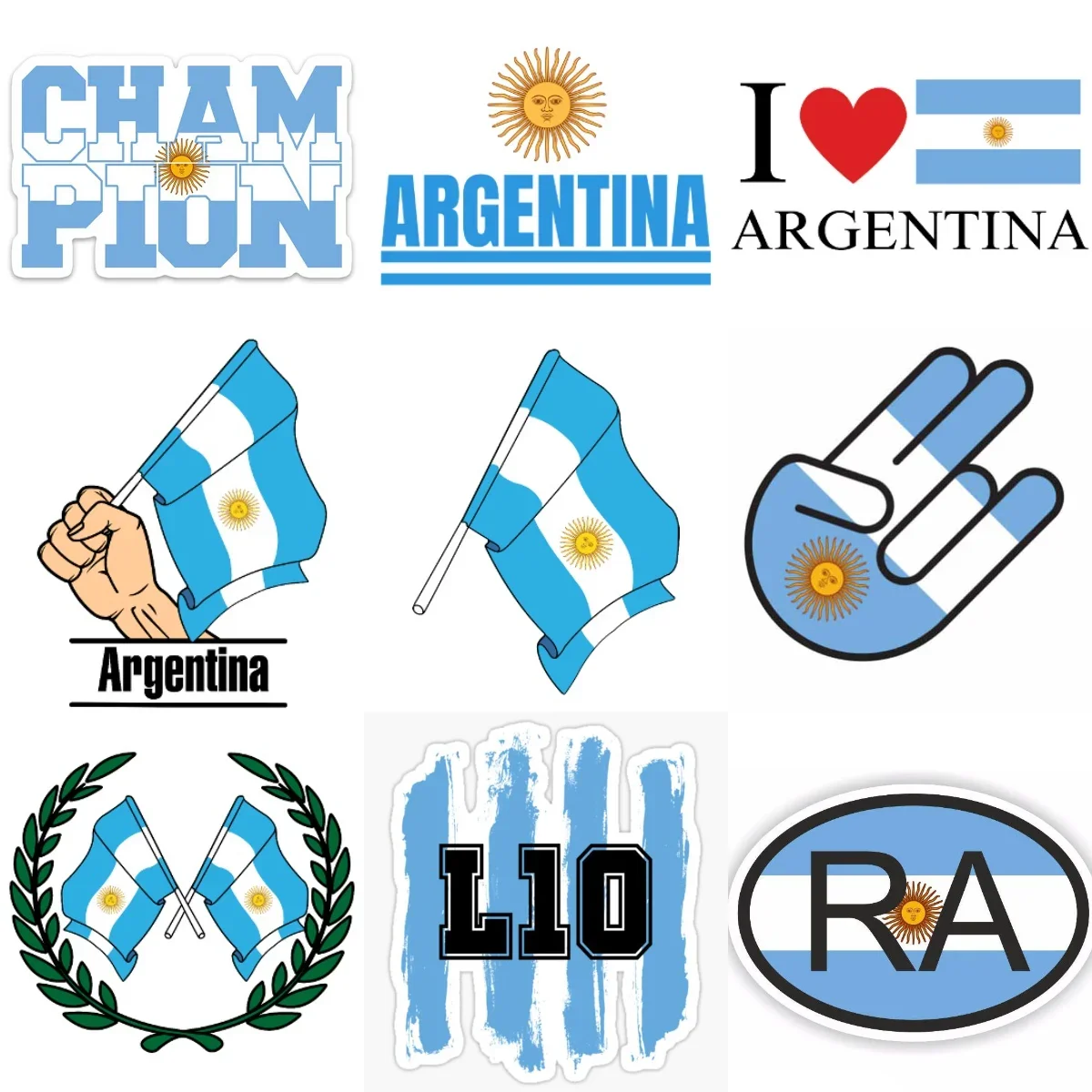 

Argentina Flag Map Emblem Creative Stickers for Car Bicycle Motorcycle Helmet Bumper Wall Window Decoration Accessories
