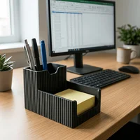 3DPrinted Pen Holder Sticky Note Dispenser, Desktop Gaming Office Organizer, Thanksgiving Graduation Back‑to‑School Teacher Gife 2