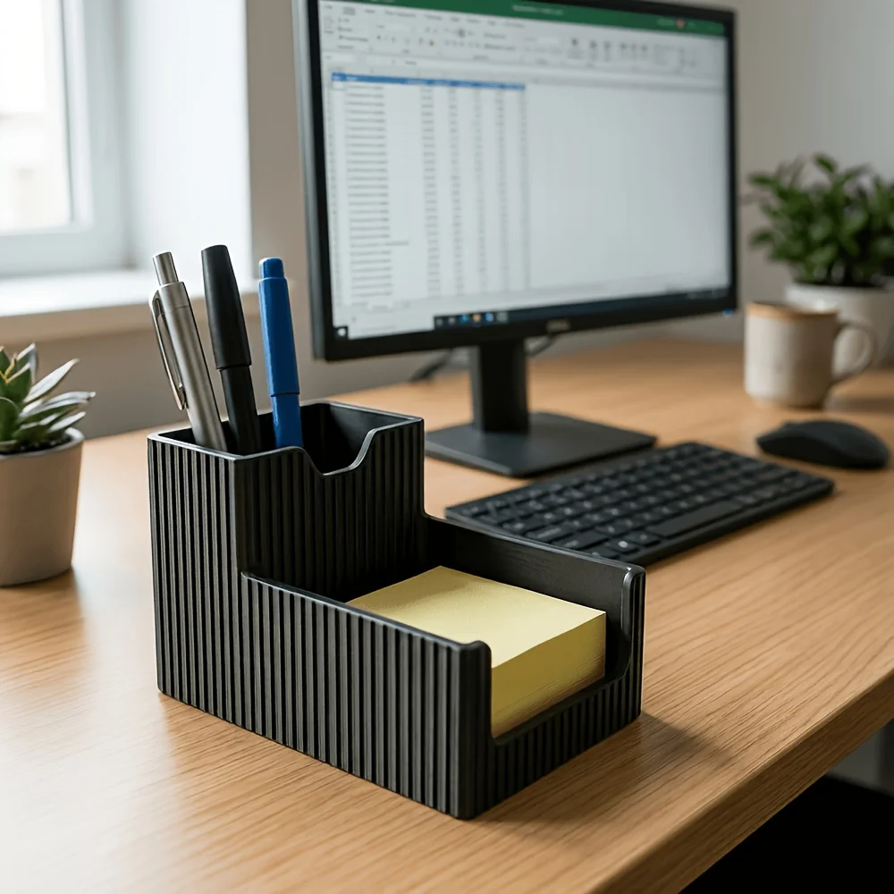 3DPrinted Pen Holder Sticky Note Dispenser, Desktop Gaming Office Organizer, Thanksgiving Graduation Back‑to‑School Teacher Gife