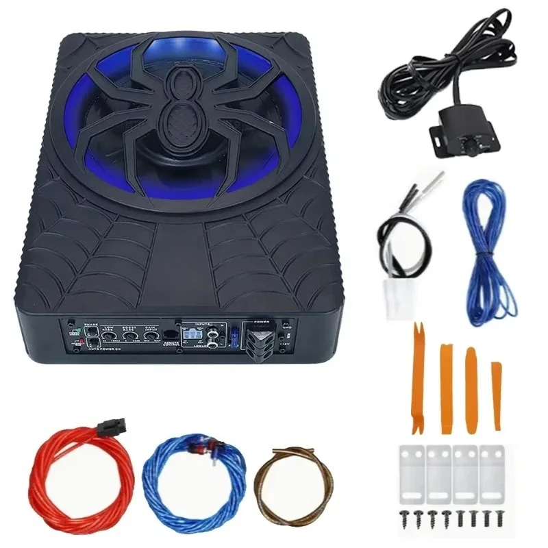 10 Inch Active Ultra‑Thin Car Subwoofer Light Under Seat Powered Bass Speaker for Car Audio System Upgrade