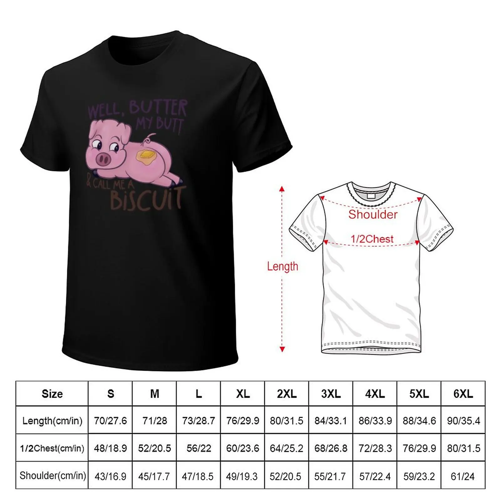 Buttered ham biscuit T-Shirt Soft Touch Basic Cotton T-Shirt