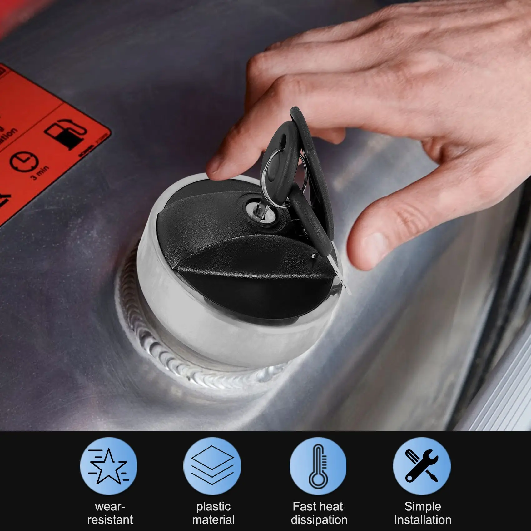 AB96-Fuel Tank Cover For Scania Truck Gas Cap With Lock Key 2993923 1402004 1481301 Automobiles Exterior Parts