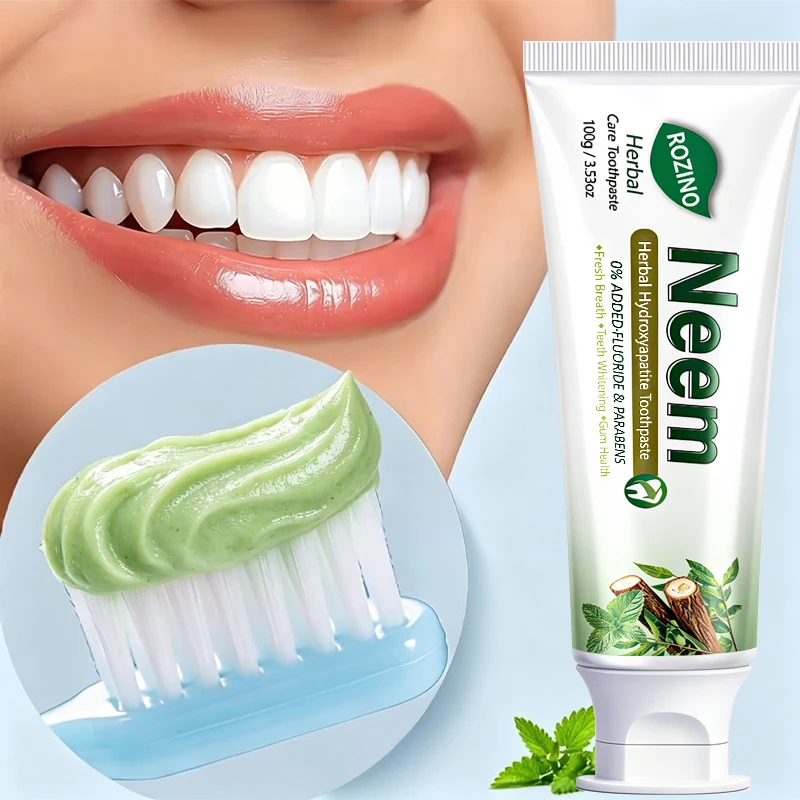 Rozino Herbal Cleaning Toothpaste, Brightens Teeth, Portable and Clean Design, Non-Irritating, Non-Acidic, Instantly Covers Stains, Cleans Bad Breath, Brightens Teeth, Deep Cleans between Teeth, Suitable for Both Men and Women, Suitable for All Oral Needs, Christmas Gift, Travel Essential