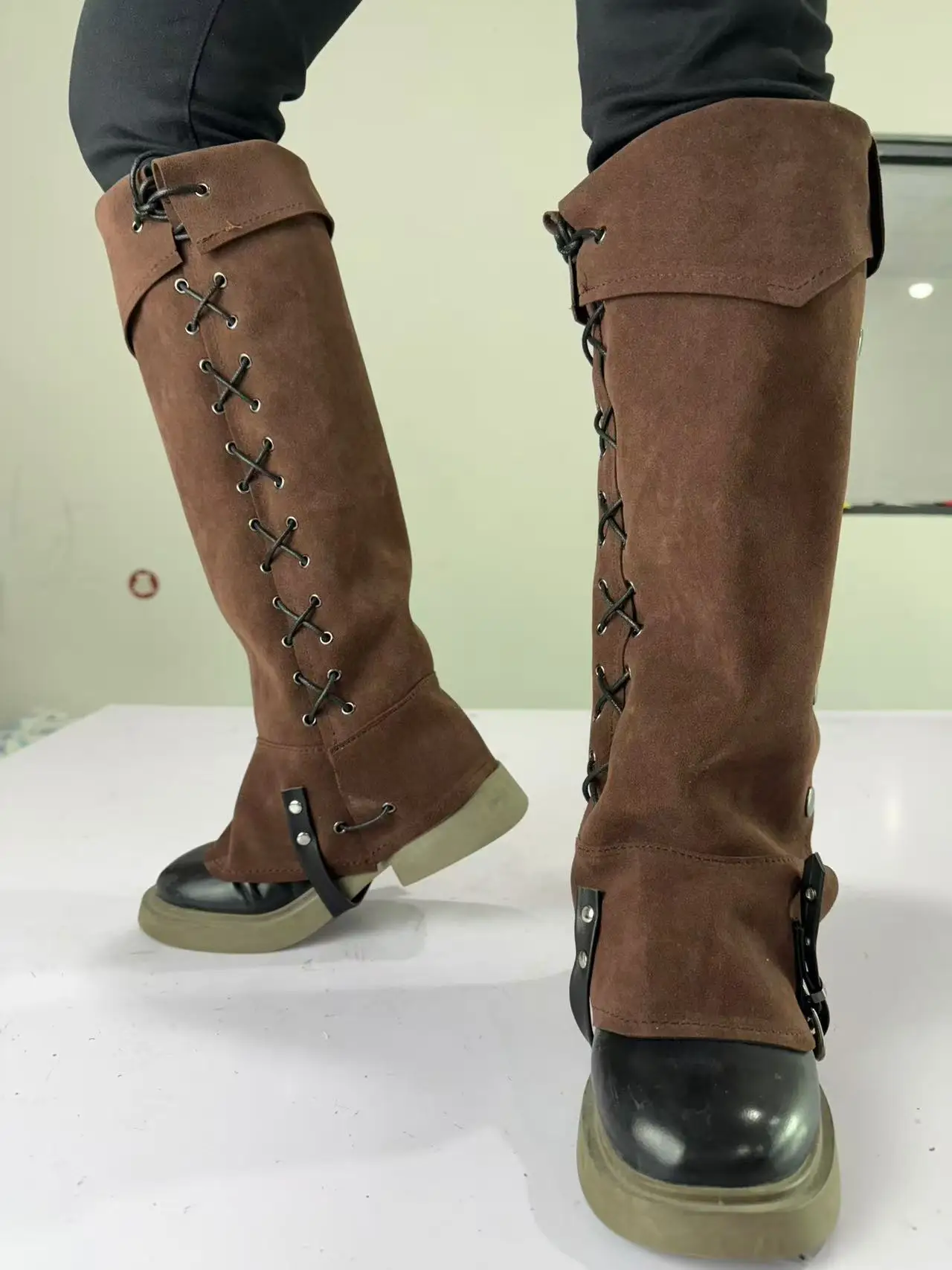 

Brown Pirate Boot Covers Suitable For Medieval Steampunk Clothing Accessories Can Be Polyester Lightweight Bubble-free Texture