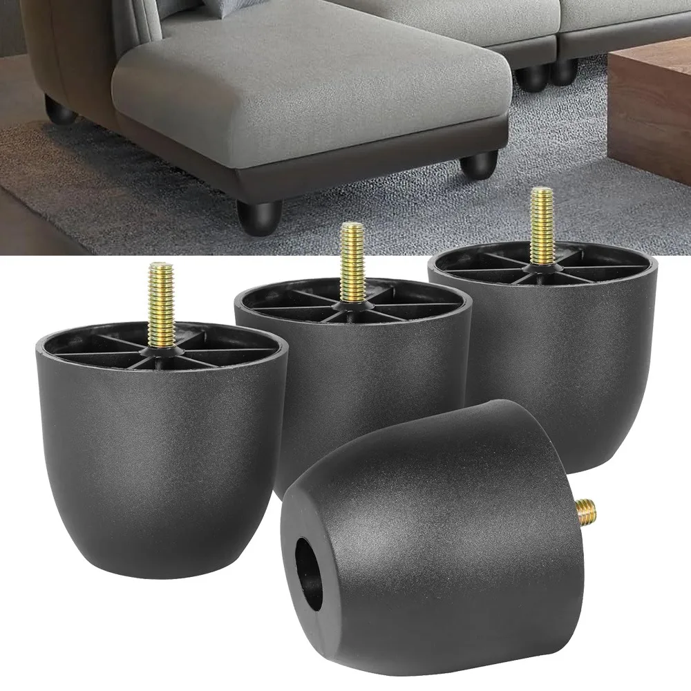 High-Value 4-Pack Plastic Non-Slip Foot Pads Universal Furniture Leg Caps, Quiet & Durable Sofa/Chair Protectors