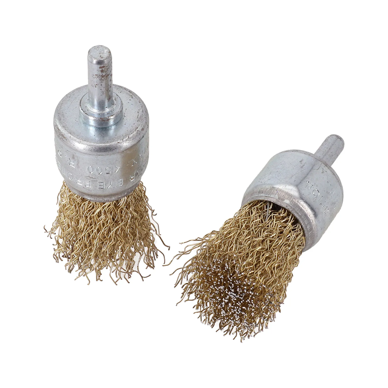3 Pcs 25mm End Wire Brushes Rotary Brass Wire Brush Wheel For Drill Rust Removal Edge Deburring Power Removal Tool