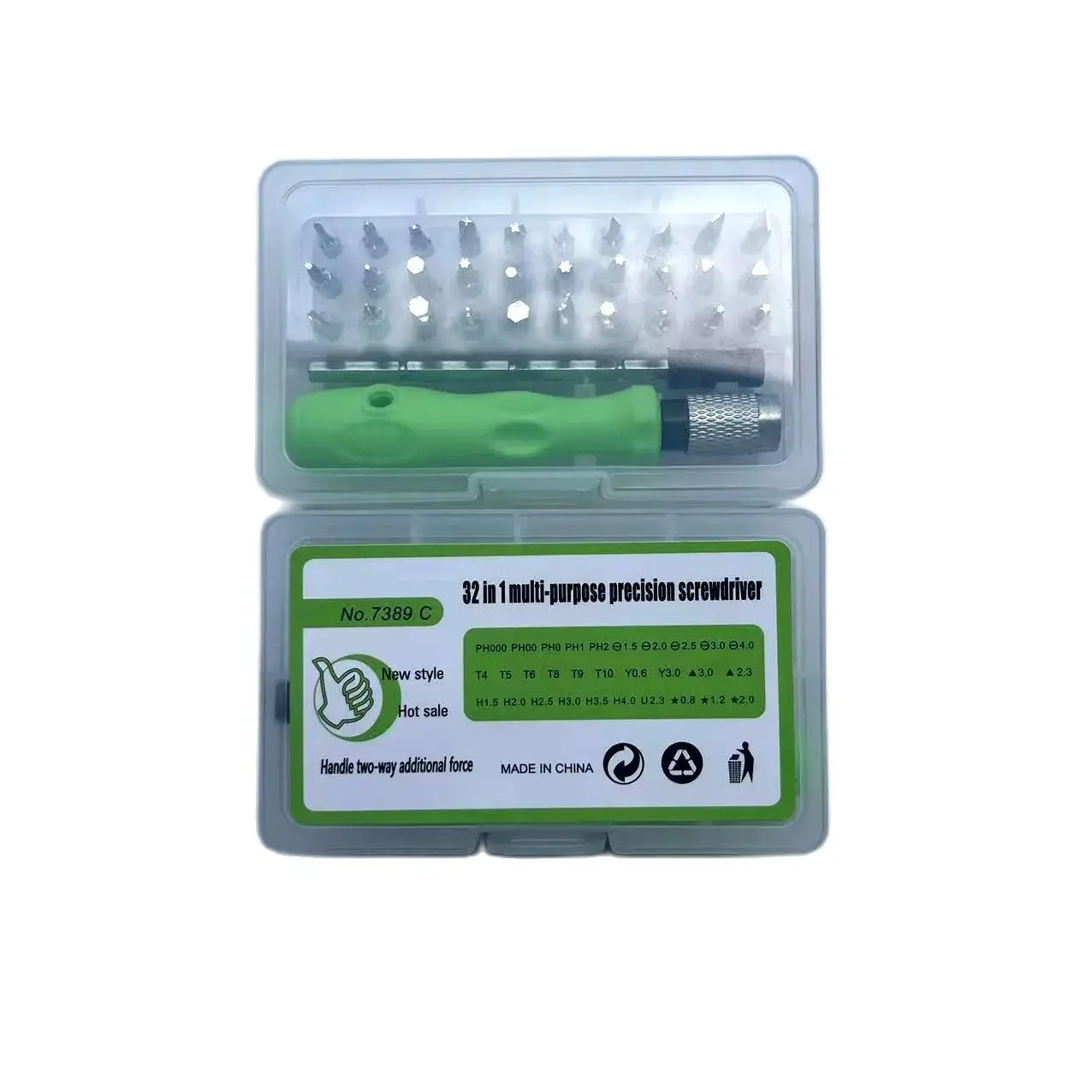 Mini conjunto de chave de fenda de precisão 32 em 1, kit de ferramentas de reparo de bits