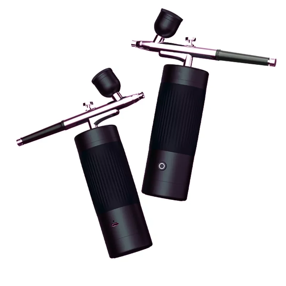 

Dual Action Mini Handheld Cordless Foundation Airbrush Machine Hair Beard Spray printer Compressor Kit Barber Makeup Airbrush