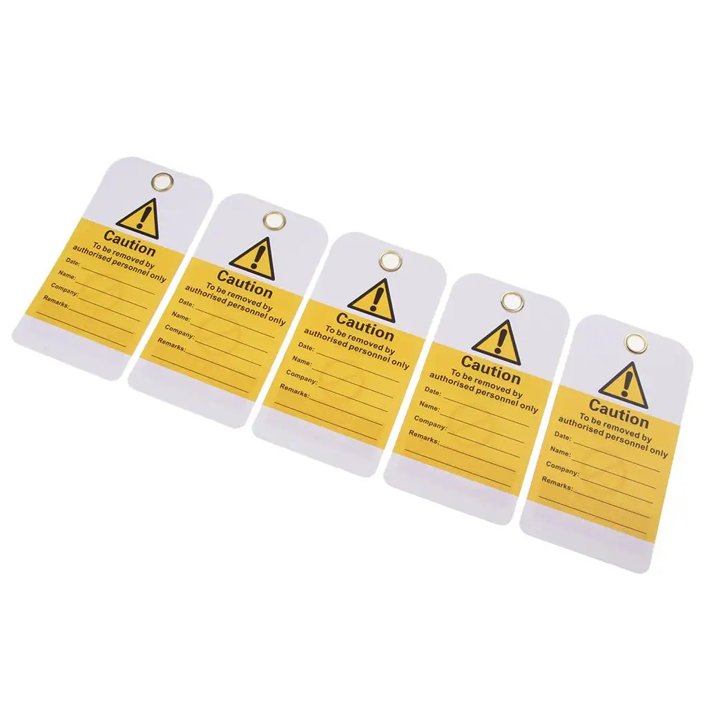 Electrical Lockout Tag Red Safety Label Marker Heavy Duty PVC Cards for Authorized Personnel in Factories