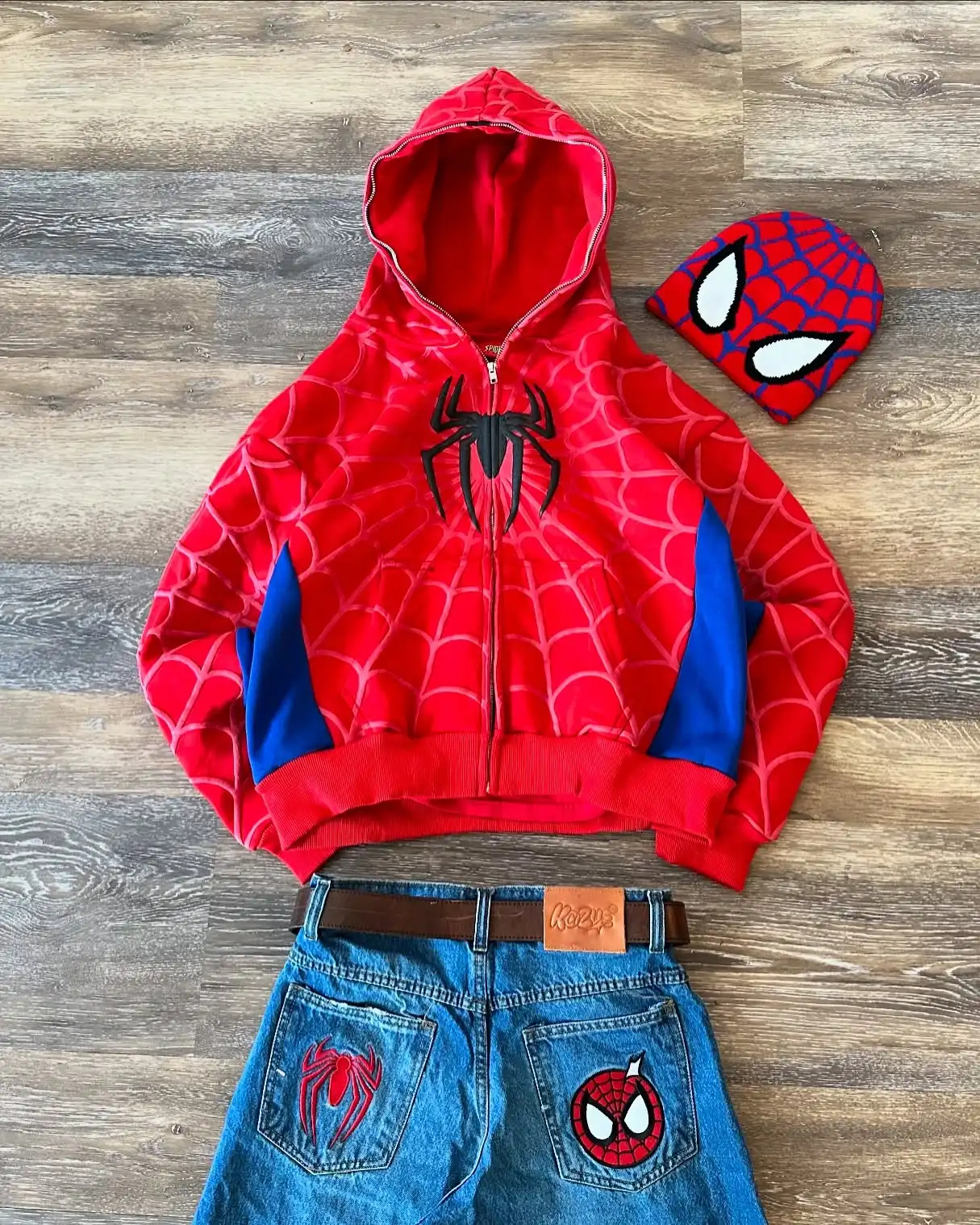 

Harajuku 3D пенящаяся толстовка с принтом Spidey Y2K куртка на молнии мужская женская готическая толстовка большого размера модная повседневная одежда