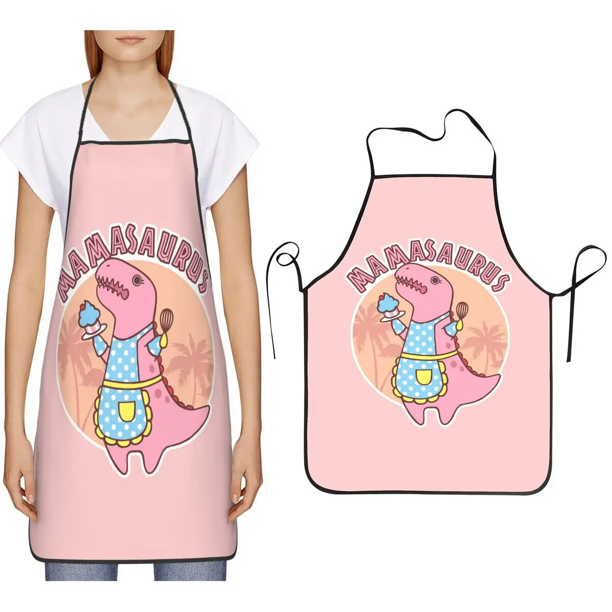 

Mamasaurus фартук шеф-повара кулинария кухня Tablier водонепроницаемый нагрудник кухонный сарафан для уборки для женщин мужчин живопись