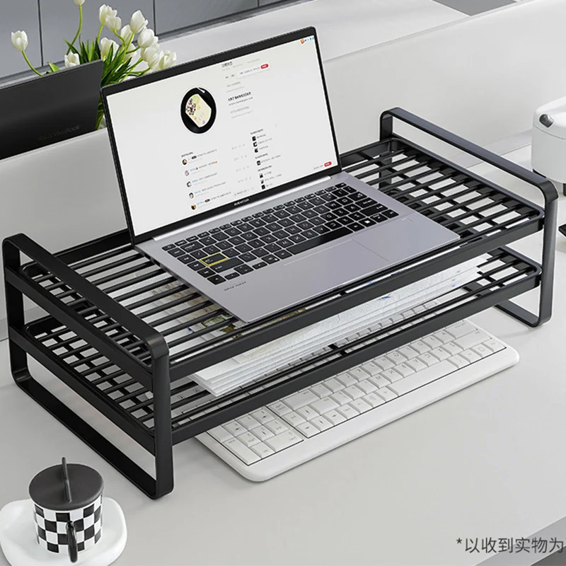 Computer Booster Stand Desk Shelf Computer Stand Computer Cooling Rack Table Metal Bookcase Notebook Support Computer Bracket