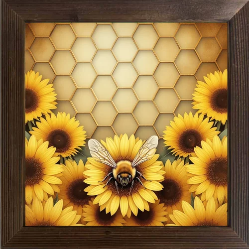 ملصقات ورقية مقاومة للماء مطبوعة على الطراز الأمريكي من Bee لمحلات القهوة والحانات والغرف وأدوات تزيين الجدران
