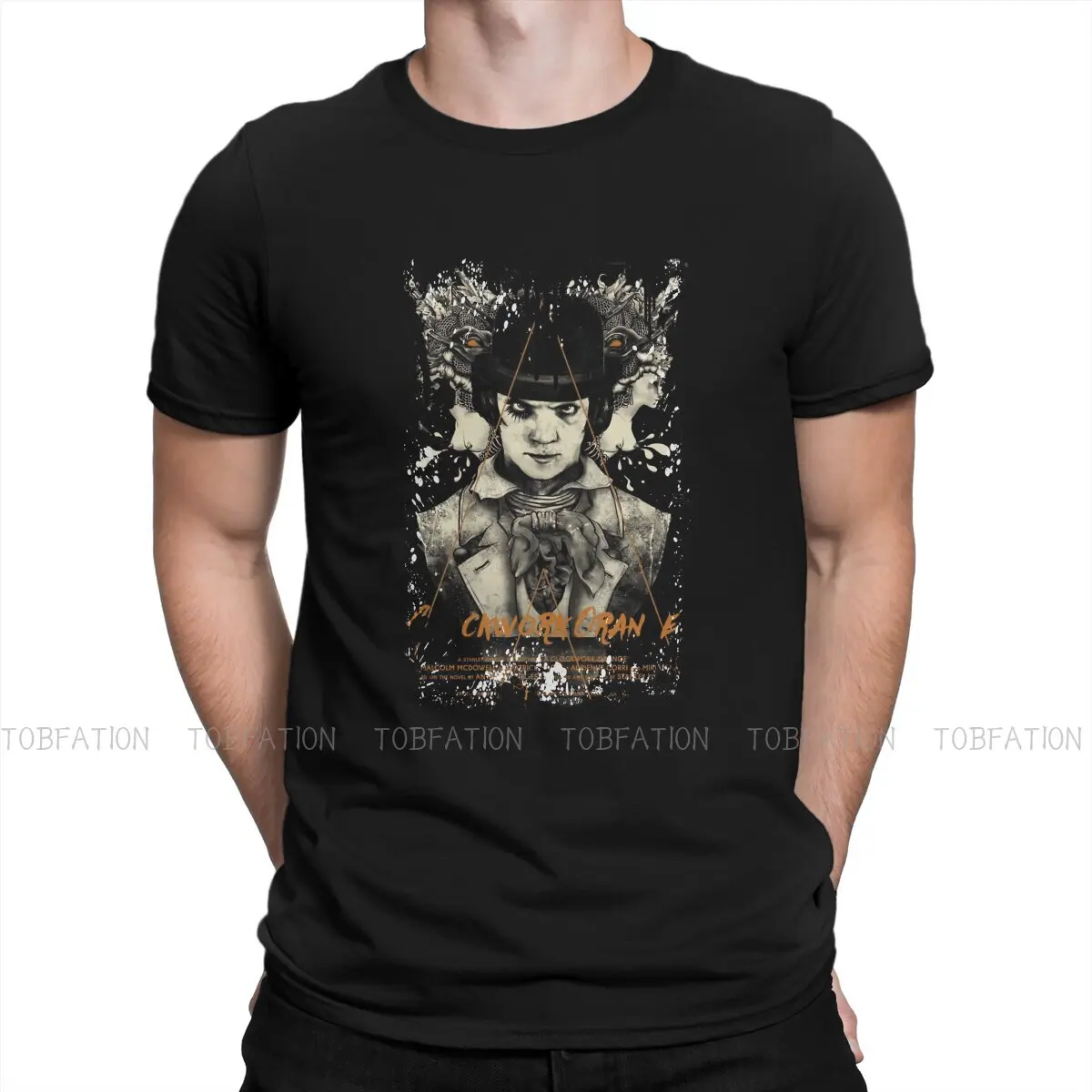 A Movie From 1971 Classic Newest TShirts A Clockwork Orange F Alexander Film Male Style Fabric Tops T Shirt Round Neck Oversized