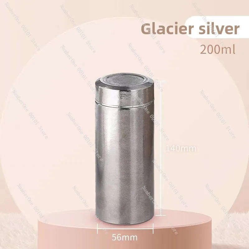 High-value pure titanium thermos cup - mini compact double-layer titanium portable water cup
