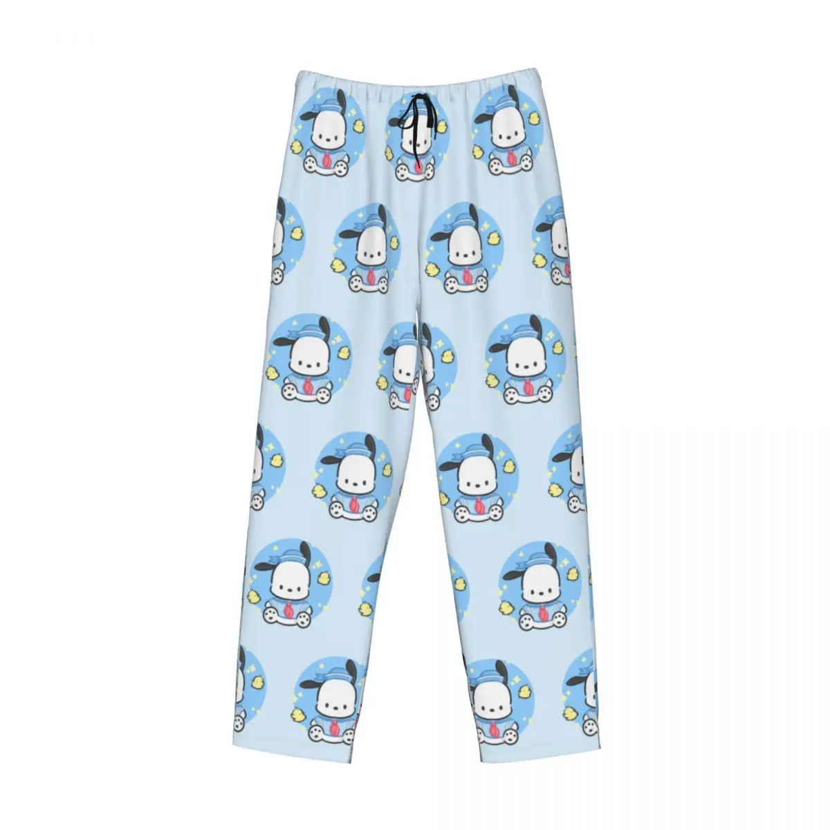 Custom Men's Pochacco Pajama Pants Printed Cartoon Kawaii Sleep Sleepwear Bottoms with Pockets