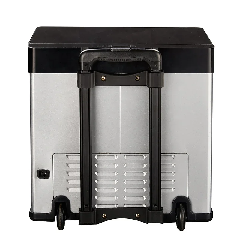 28L Portable Digital Display 12V DC Car Refrigerator with Trolley Handle
