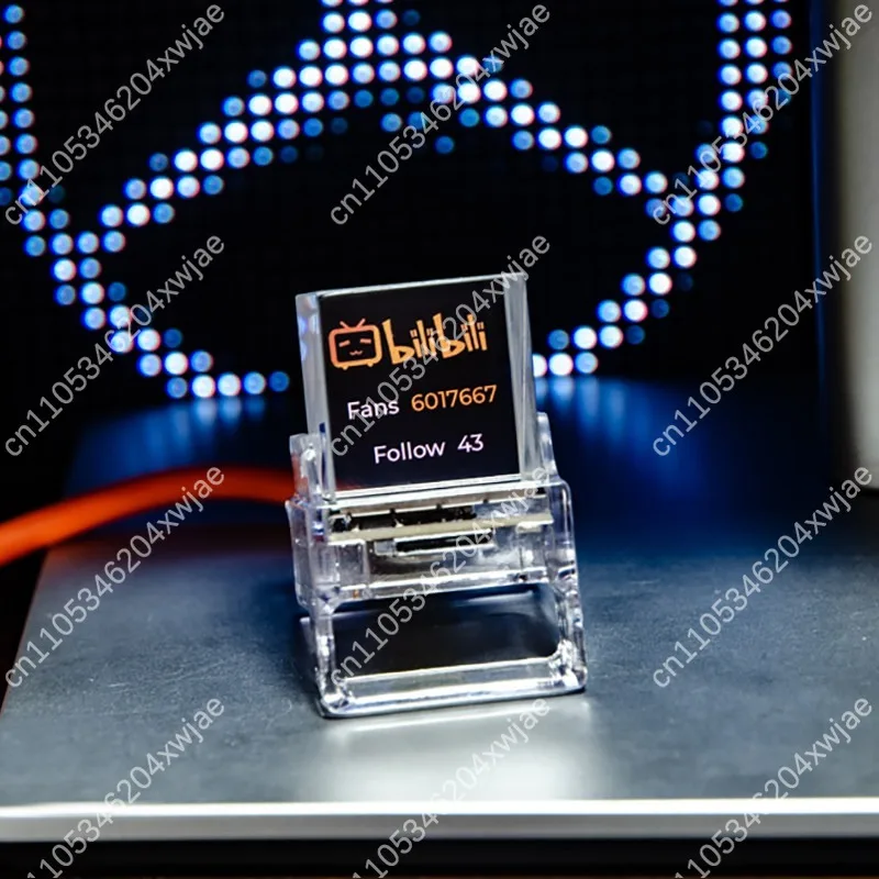 3D Holographic Prism Clock Transparent Mini TV Desktop Decor Digital Weather Station Cool Tech Gift