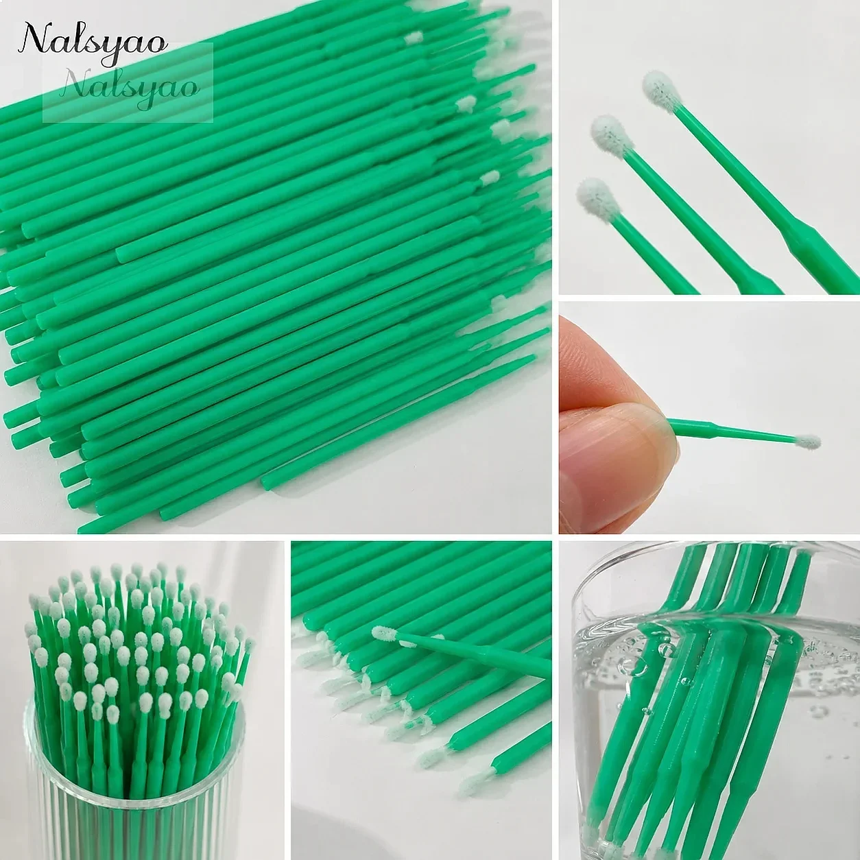 500pcs Eyelash Extension Cleaning Swabs Lash Lift Glue Remover Applicators Microblade Makeup Micro Brushes Tool
