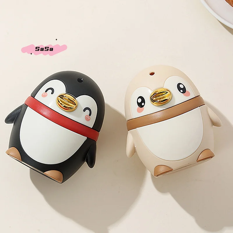 1 Stück Niedlicher Pinguin-förmiger Automatischer Zahnstocher-Spender Tragbare Plastikbox für Erwachsene - Praktischer Reise-Zahnstocherhalter