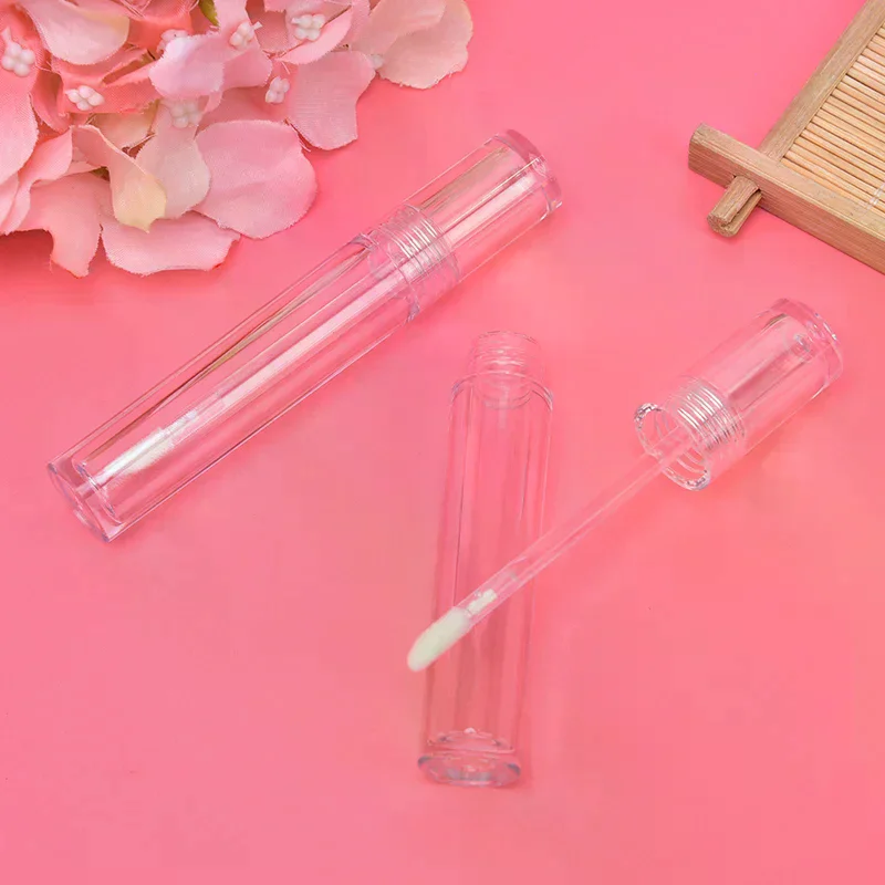 1 قطعة 5 مللي أنابيب ملمع الشفاه الفارغة حاوية الشفاه البلاستيكية PET زجاجة بلسم شفافة #2