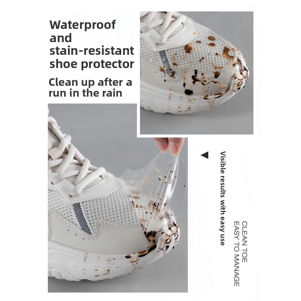 Waterproof Shoe Head Stickers for Rainy Days Men's Women's Outdoor Wear Resistant Dirt Proof Transparent Shoe Covers