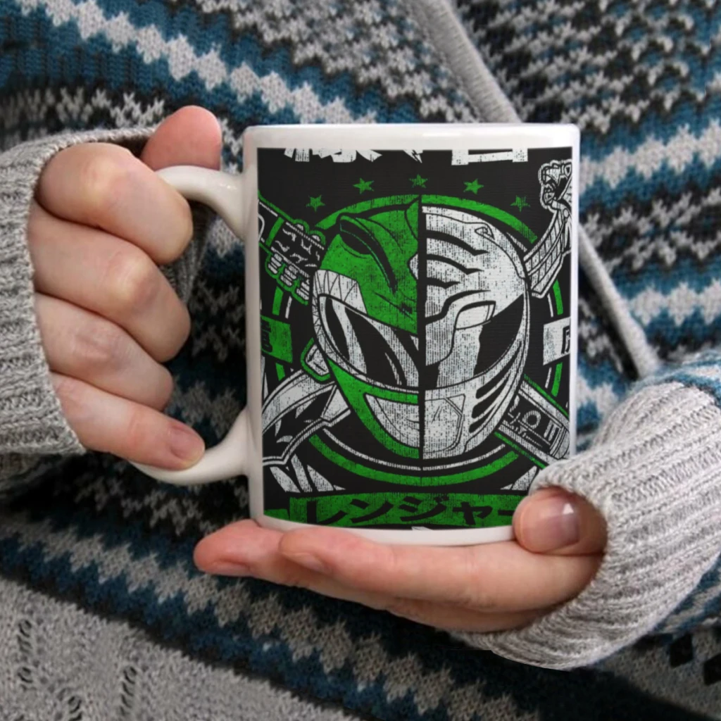 

Mighty-Morphin-Power-Ranger-Green-11oz Funny Ceramic Coffee Mug Tea Milk Cup For Novetly Creativity Gift